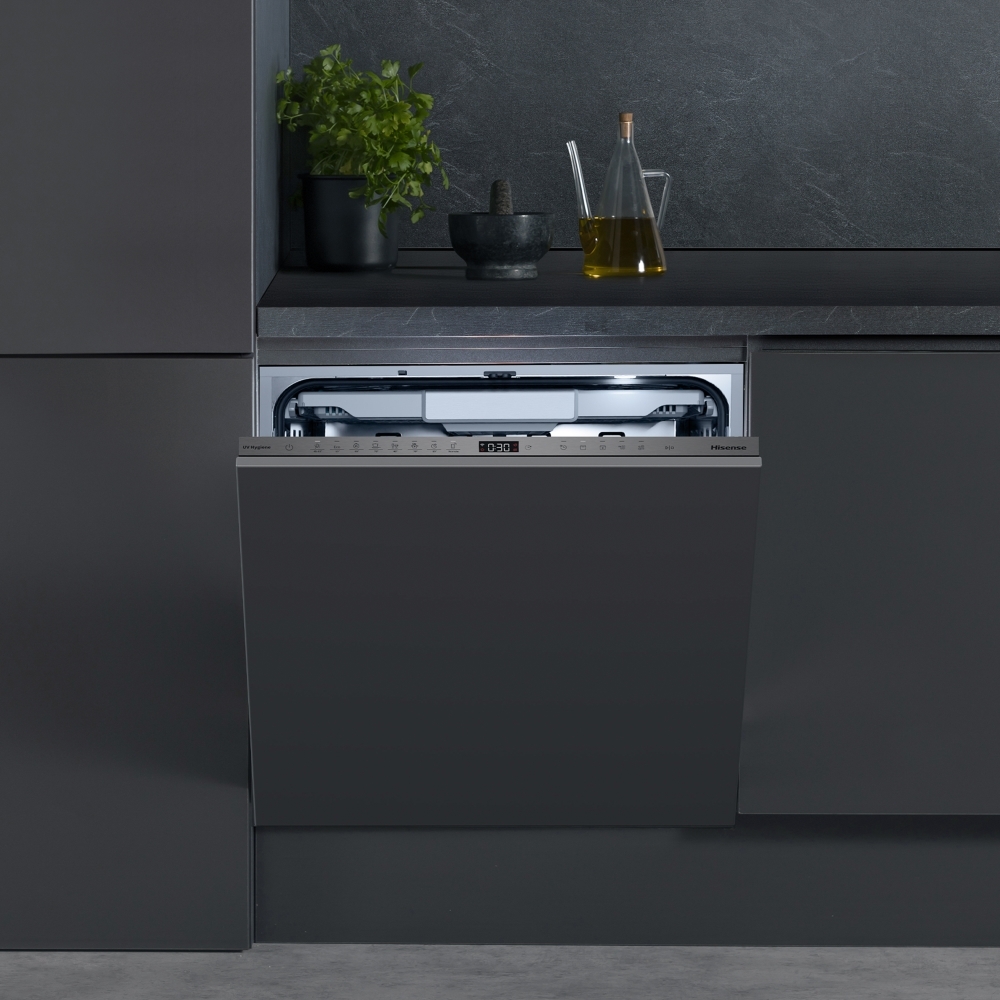 Hisense HV693A60UVADUK Fully Integrated Dishwasher, 16 Place Settings, A Rated