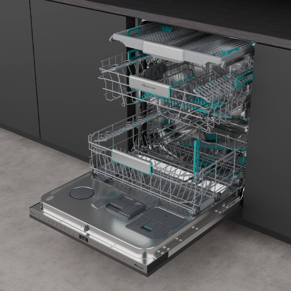 Hisense HV693A60UVADUK Fully Integrated Dishwasher, 16 Place Settings, A Rated