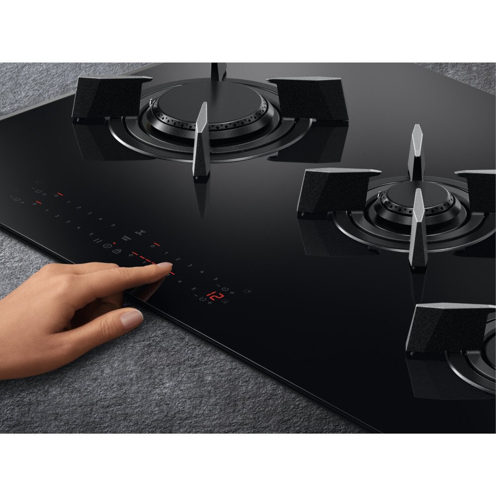 AEG HVB8453IB 80cm 4 Burner Gas Hob, Black