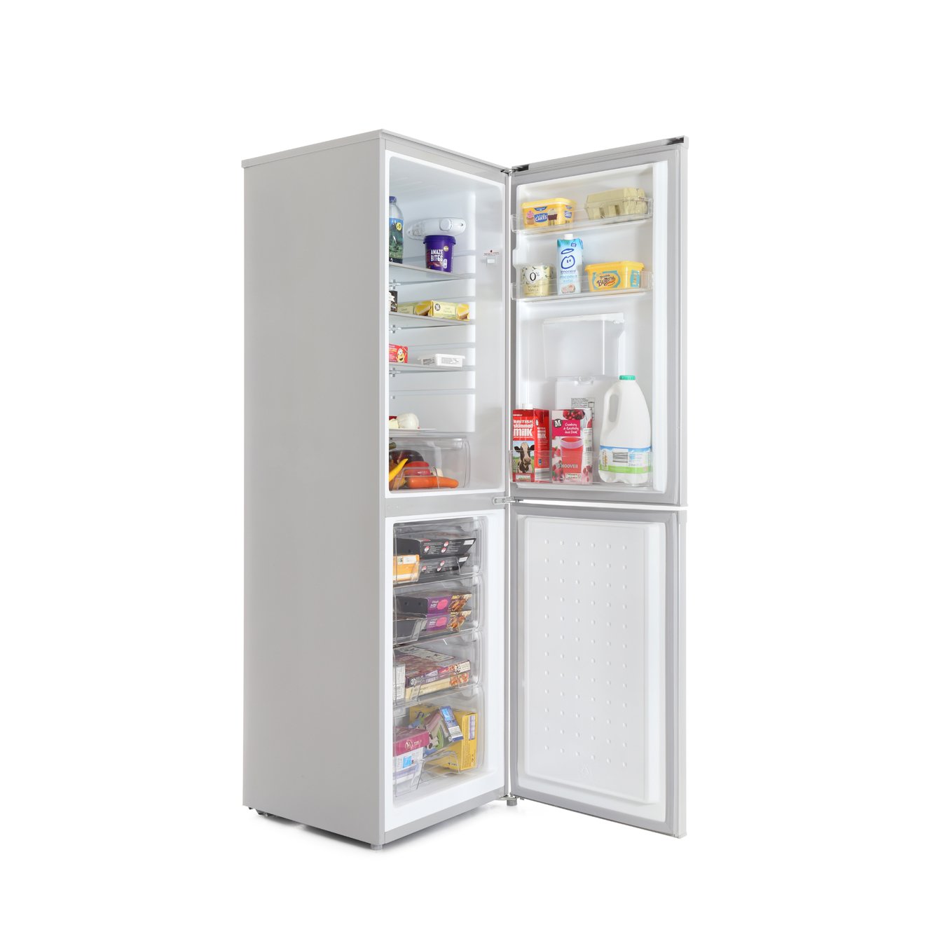 Buy Hoover HVBF5182AWK Frost Free Fridge Freezer Silver Marks