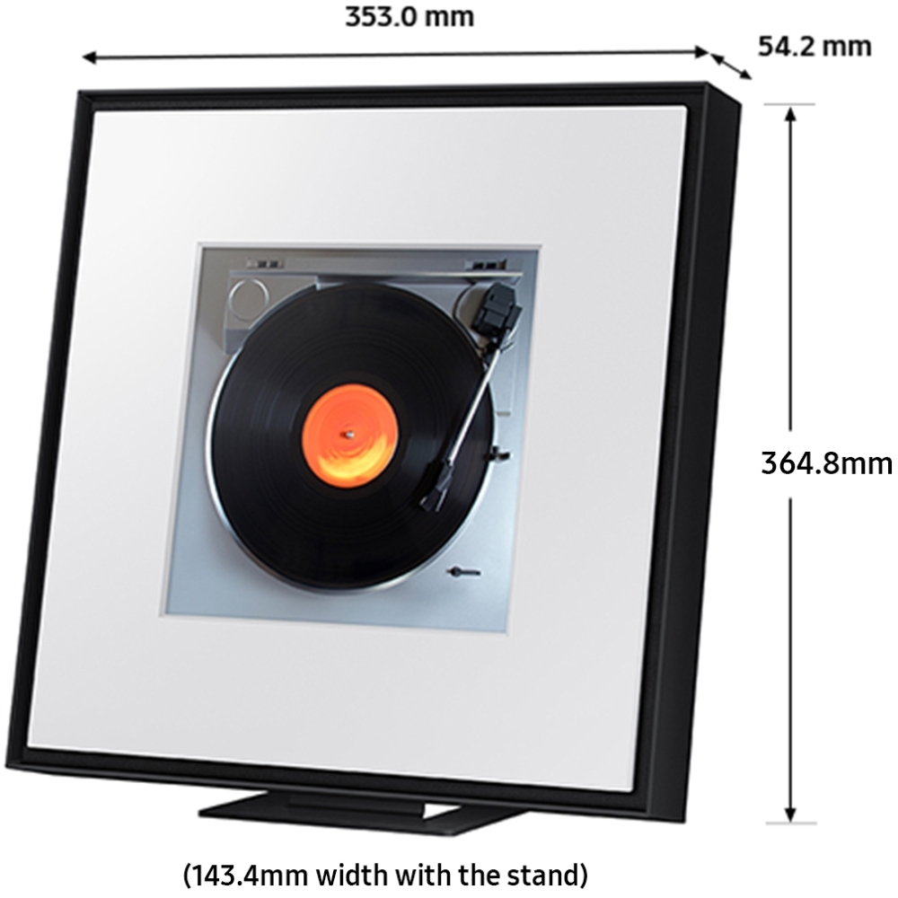 Samsung HW-LS60D Music Frame, Customisable Photo Frame, Hi-Fi audio streaming, Q-Symphony speaker, Black
