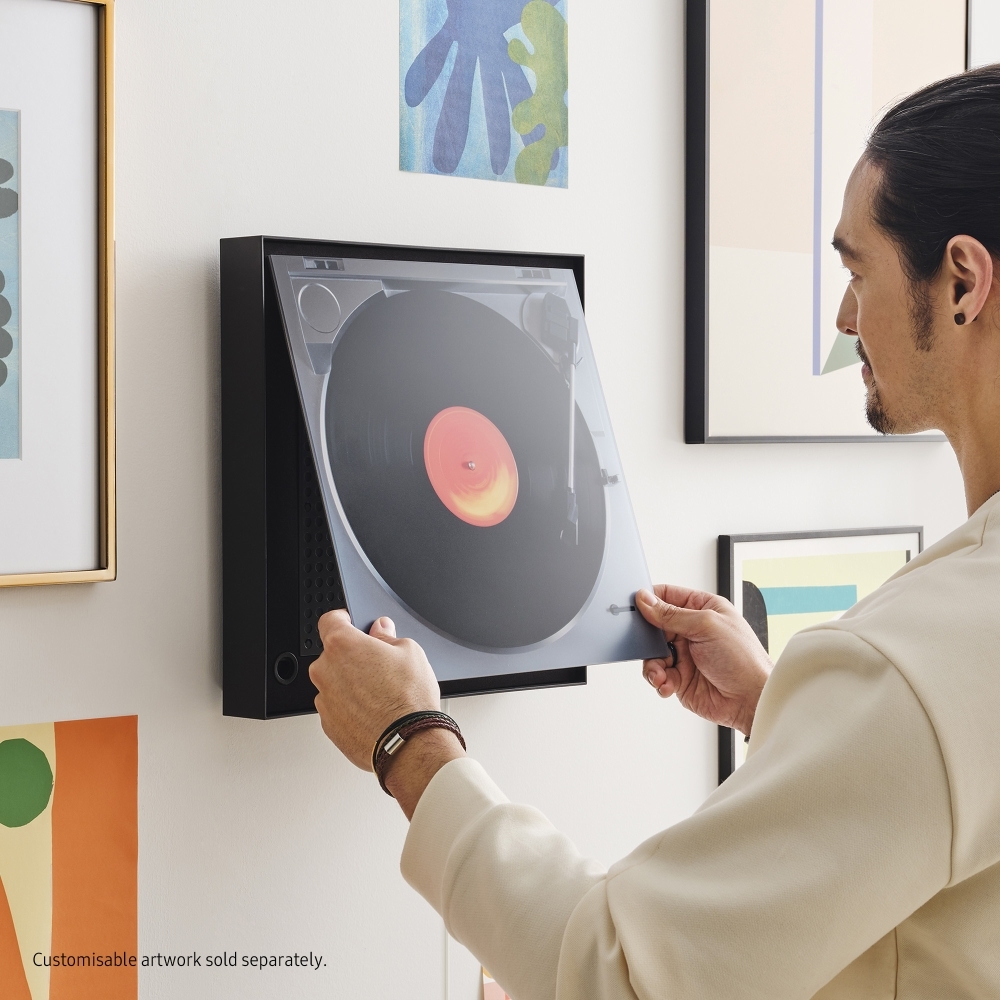 Samsung HW-LS60D Music Frame, Customisable Photo Frame, Hi-Fi audio streaming, Q-Symphony speaker, Black