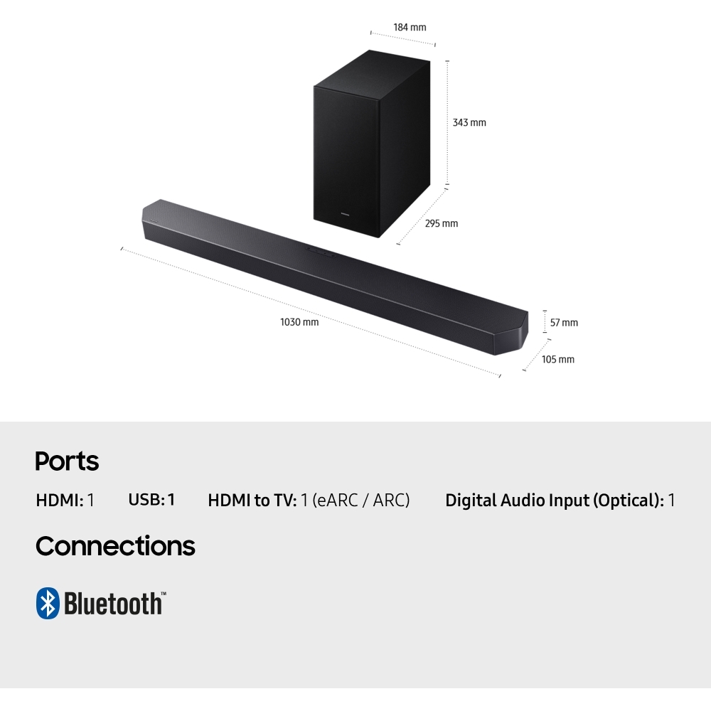 Samsung HW-Q600F/XU Sound Bar, Black