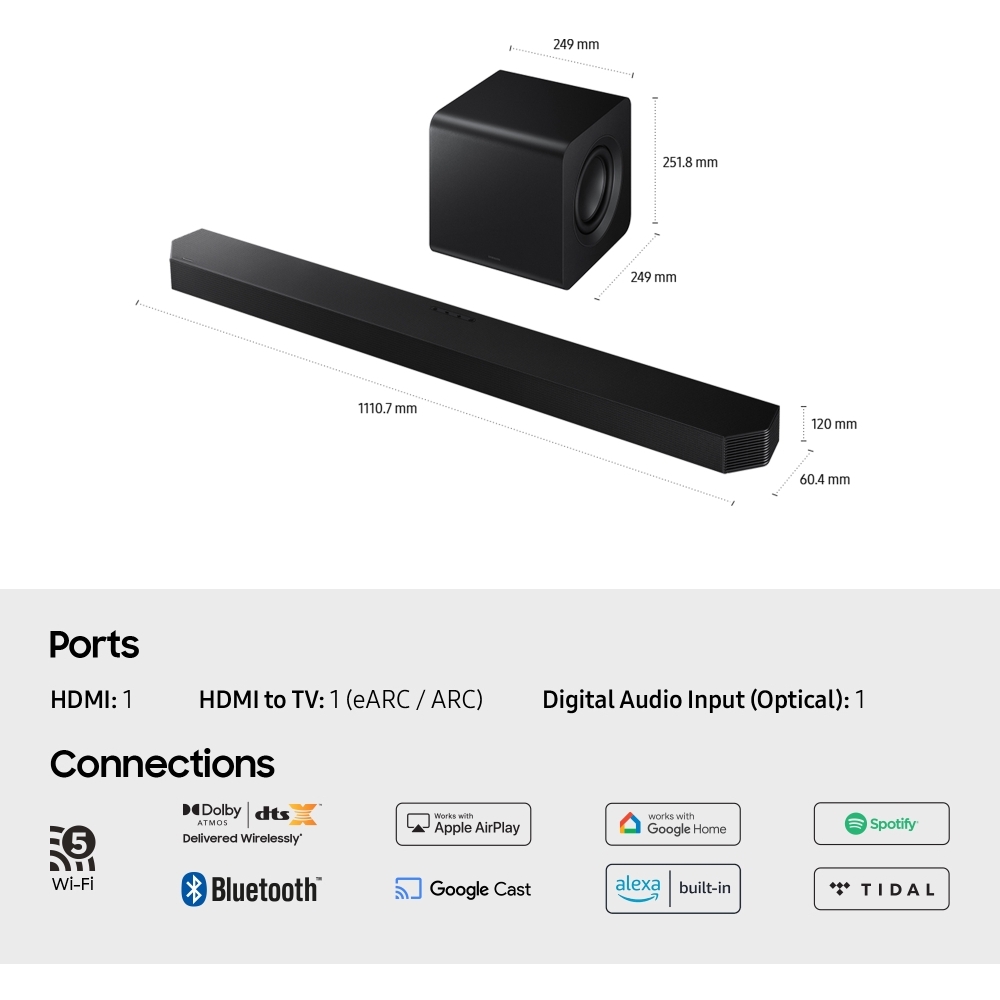 Samsung HW-Q800F/XU Sound Bar, Black