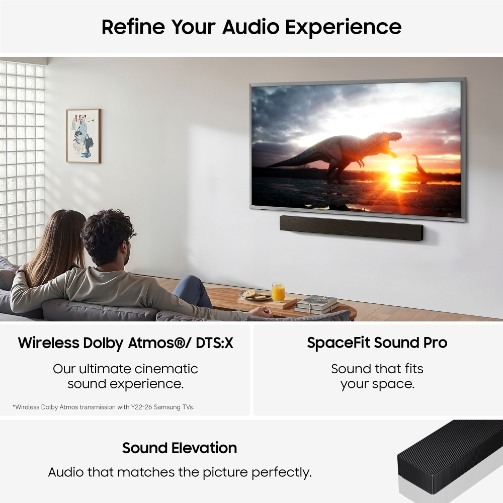 Samsung HW-QS90H/XU Sound Bar, Black