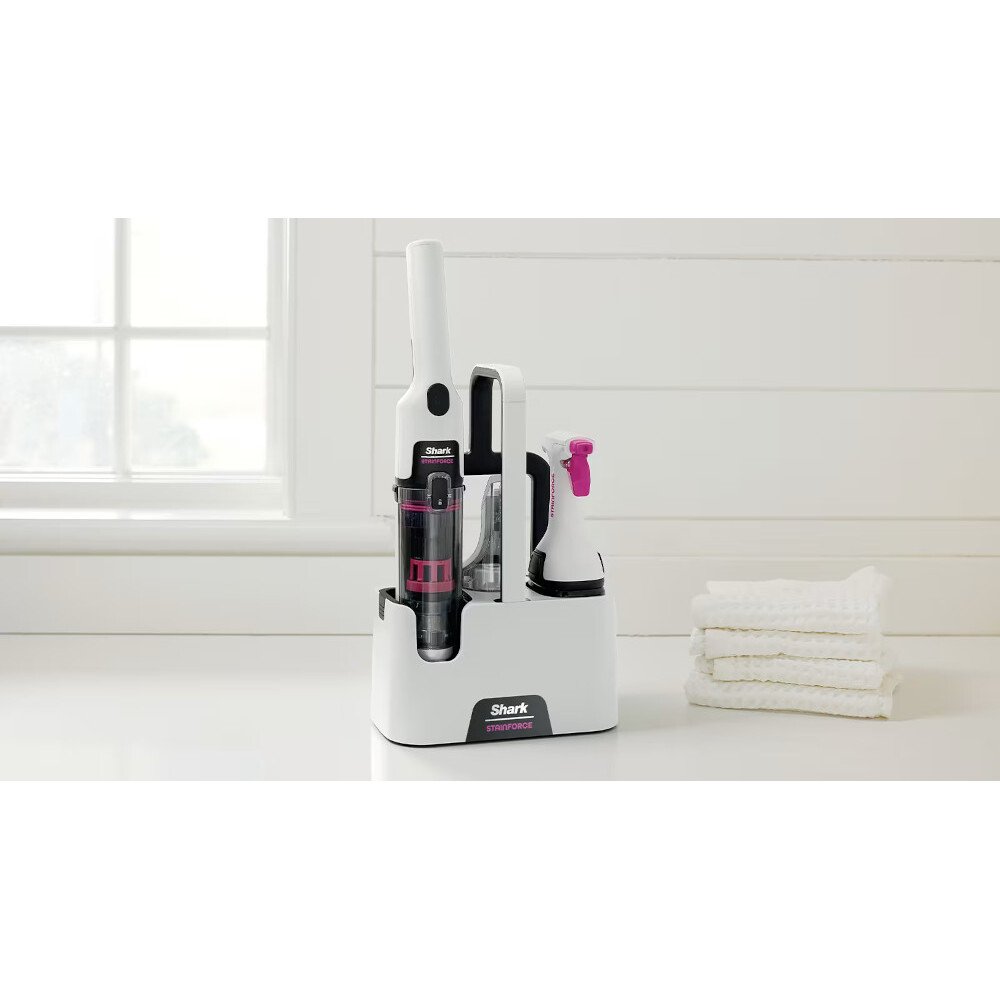 Shark HX100UKT StainForce Cordless Stain-Destroying Spot Cleaner, White