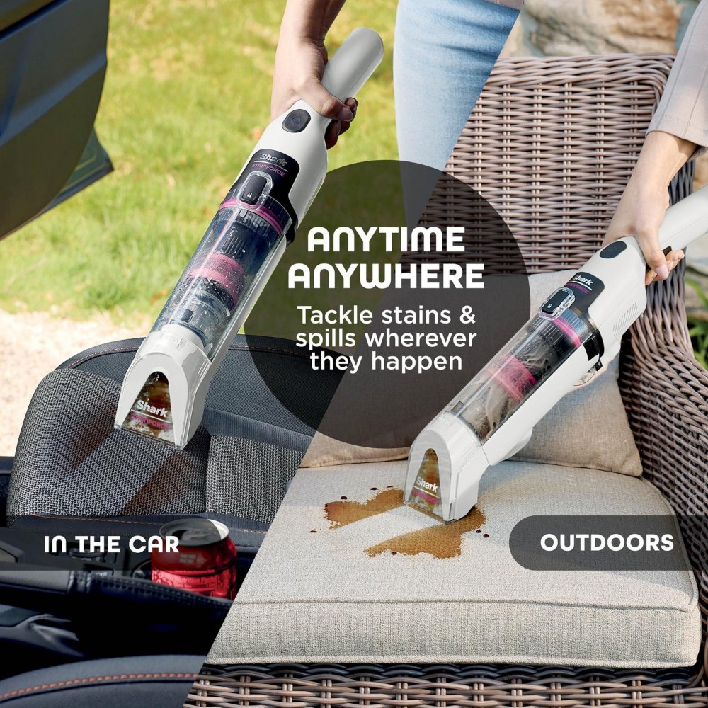 Shark HX100UKT StainForce Cordless Stain-Destroying Spot Cleaner, White