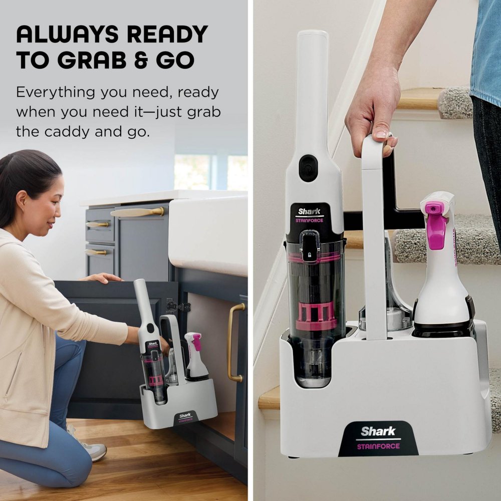 Shark HX100UKT StainForce Cordless Stain-Destroying Spot Cleaner, White
