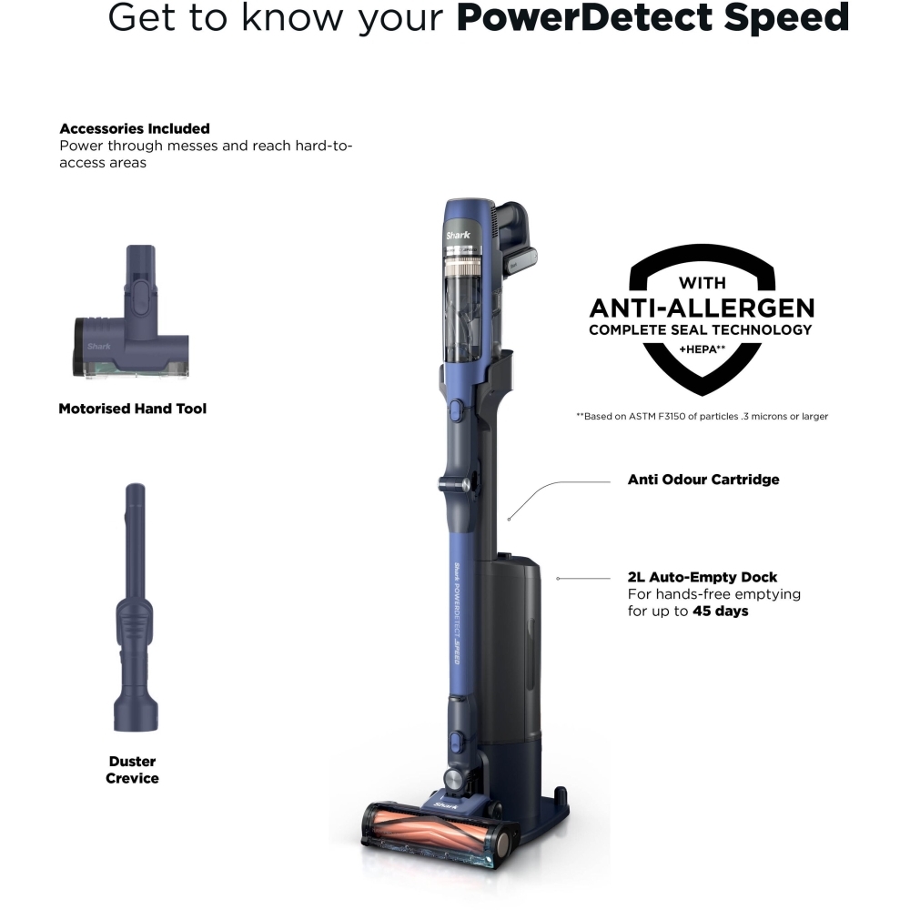 Shark IA3241UKT Cordless Vacuum Cleaner, Purple