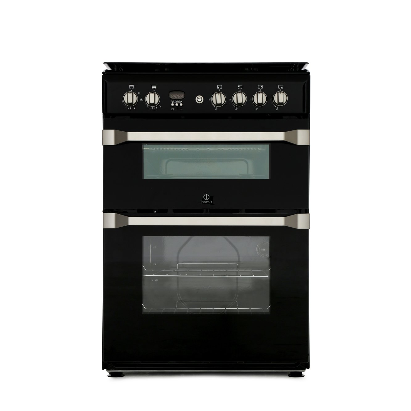 Buy Indesit ID60G2K Gas Cooker with Double Oven Black Marks Electrical
