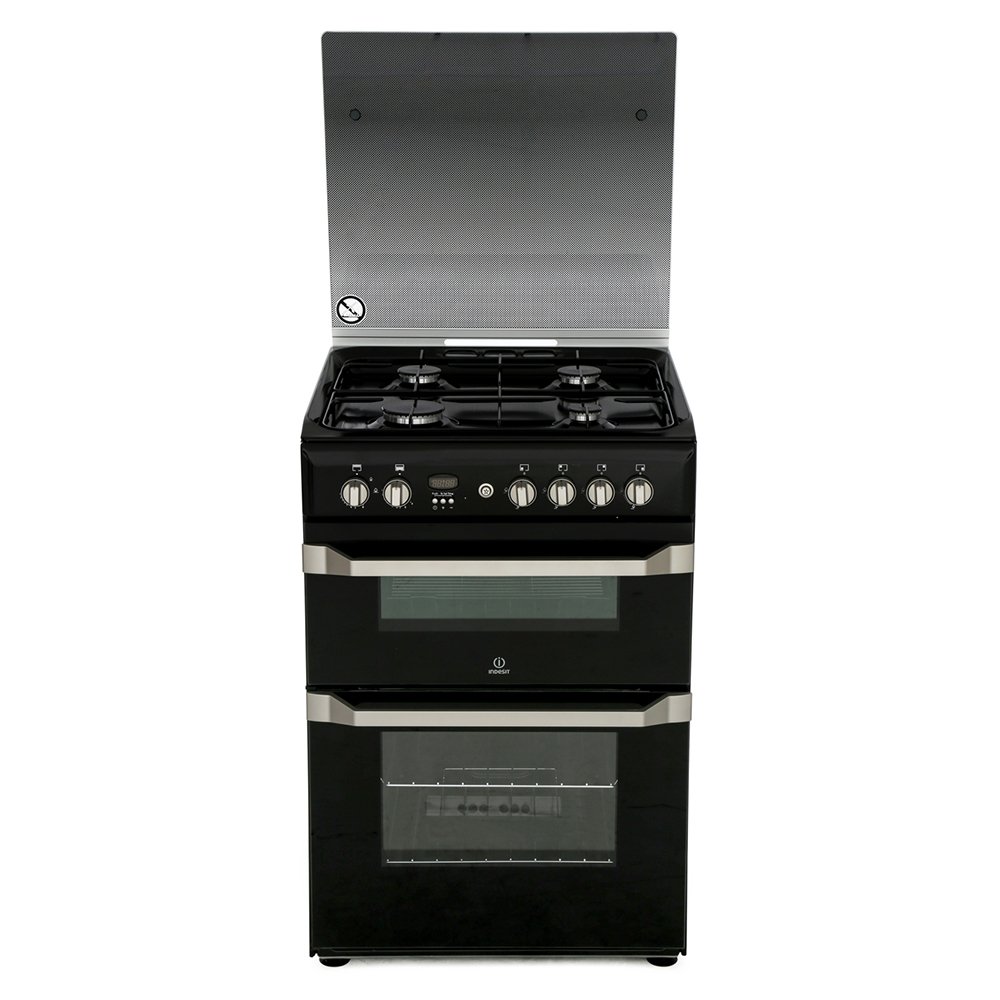 Buy Indesit ID60G2K Gas Cooker with Double Oven Black Marks Electrical
