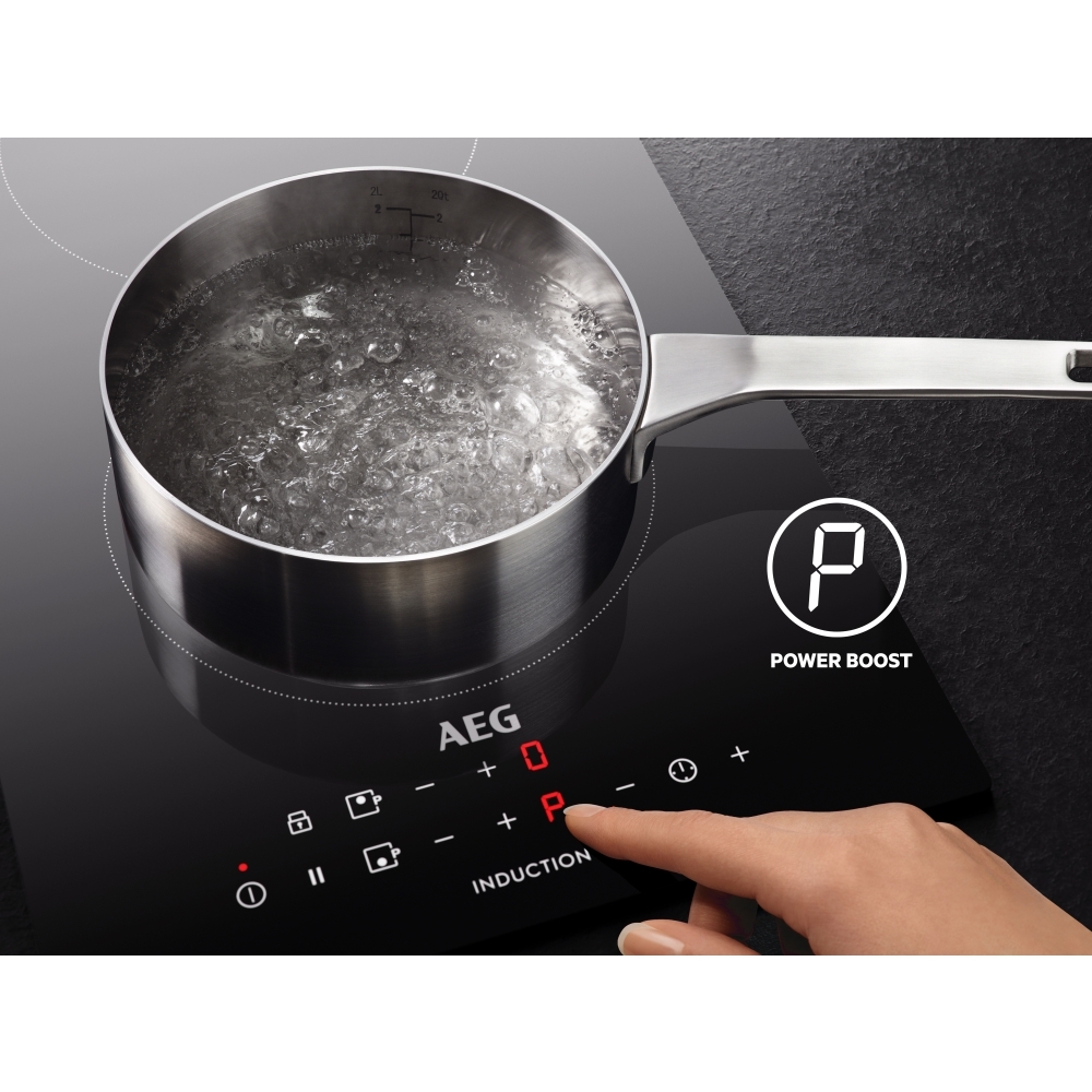 AEG IKX84401CB 77cm Induction Hob, Black
