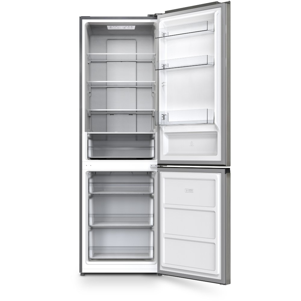 IceKing IQ30-NF185X Total No Frost Fridge Freezer, Silver, E Rated