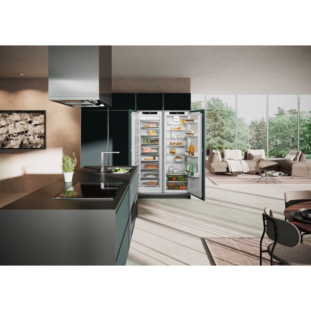 Liebherr Larder Fridge & No Frost Freezer, Integrated, E Rated,  Non-Plumbed
