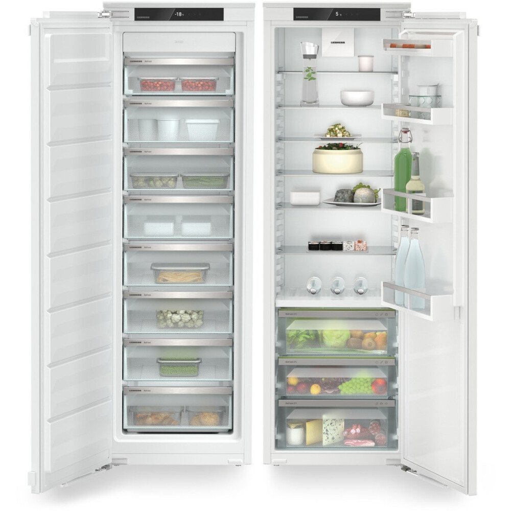 Liebherr Larder Fridge & No Frost Freezer, Integrated,  Non-Plumbed, E Rated