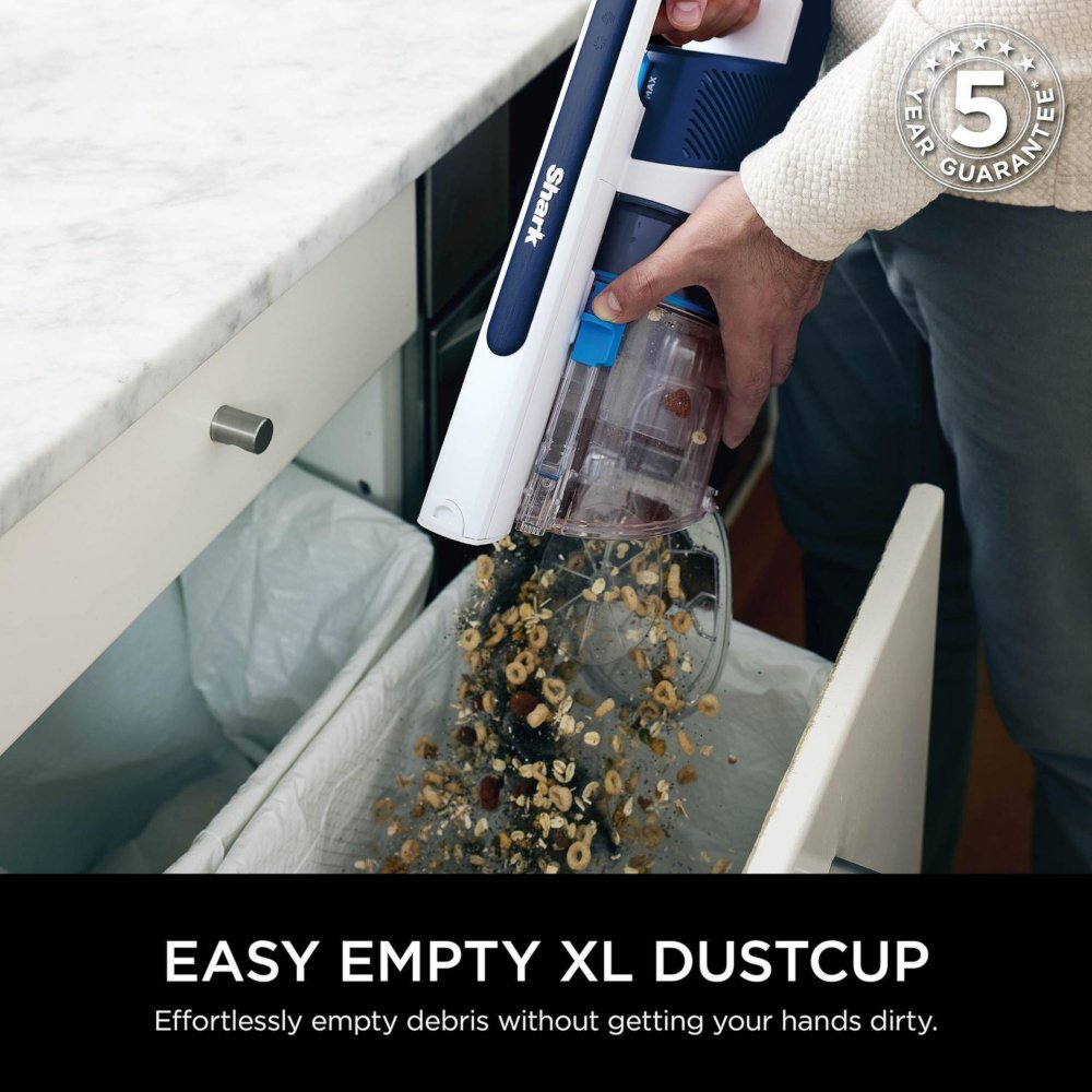 Shark IZ380UK PowerPro Cordless Stick Vacuum Cleaner with Anti Hair Wrap & Floor Detect, Blue