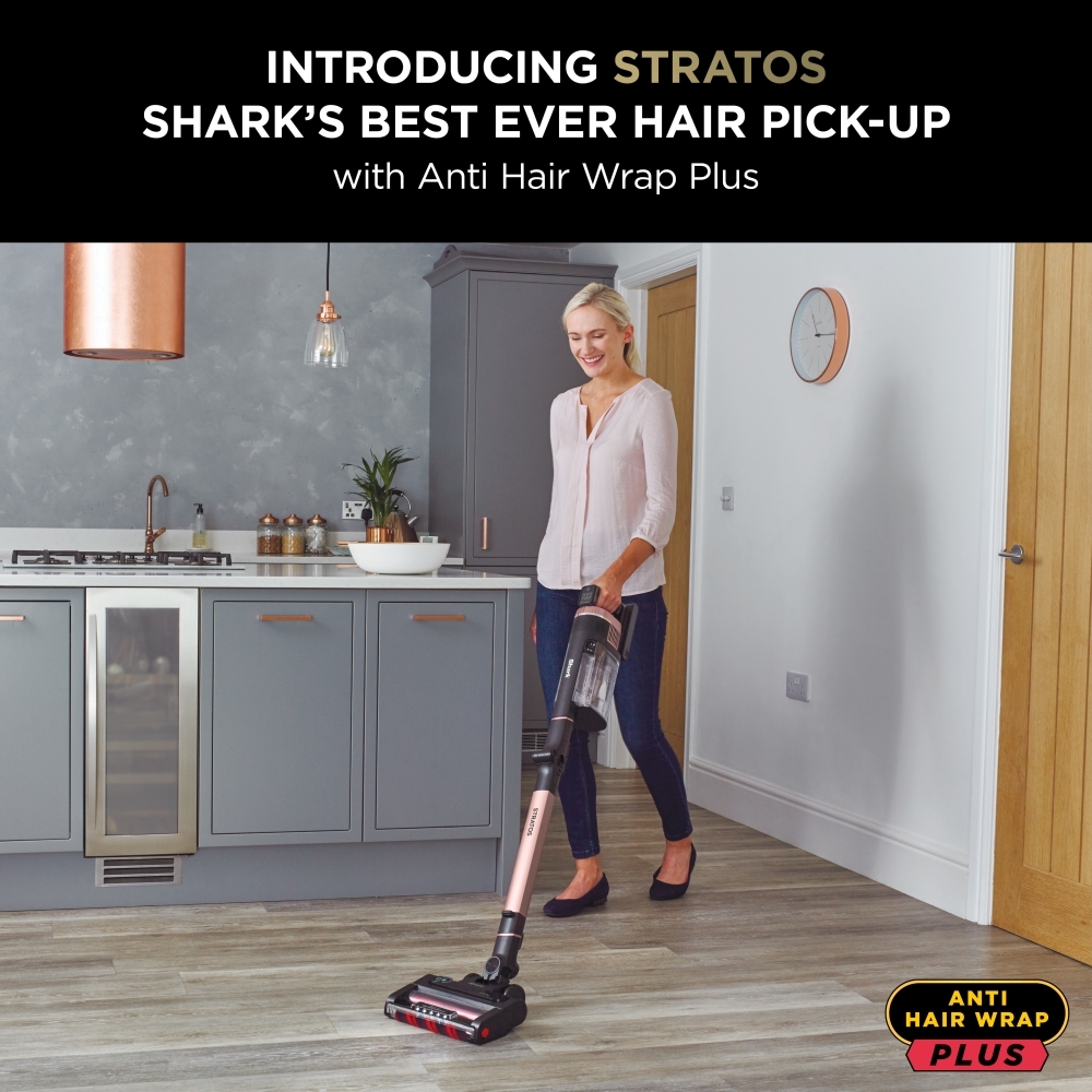 Shark IZ400UK Stratos Anti Hair Wrap Plus Cordless Vacuum Cleaner [Single Battery], Gold