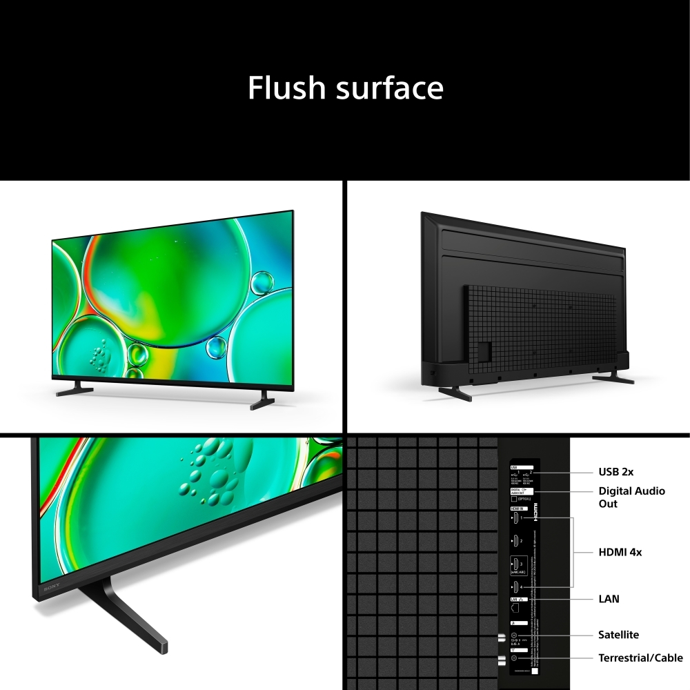 Sony K43S25M2PB.UKA 43" Smart Television, 4K Ultra HD, Black, E Rated