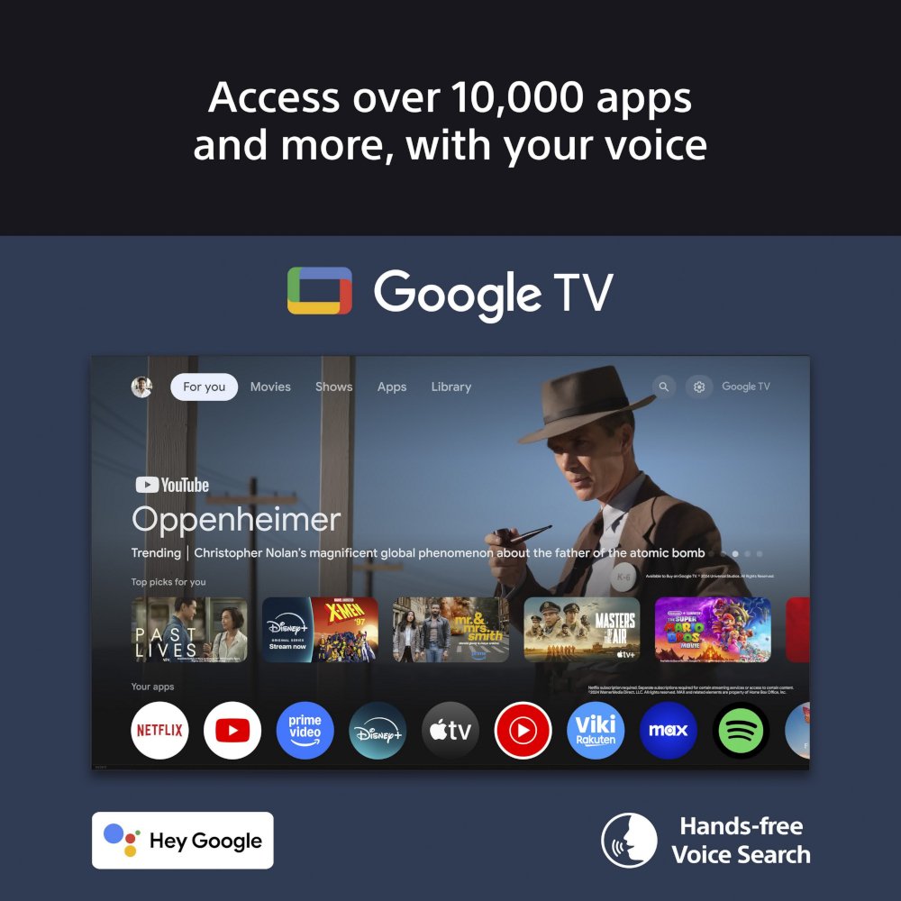 Sony K43S38BP.UKA BRAVIA 3 43" LED Smart Television, 4K Ultra HD, Black, E Rated