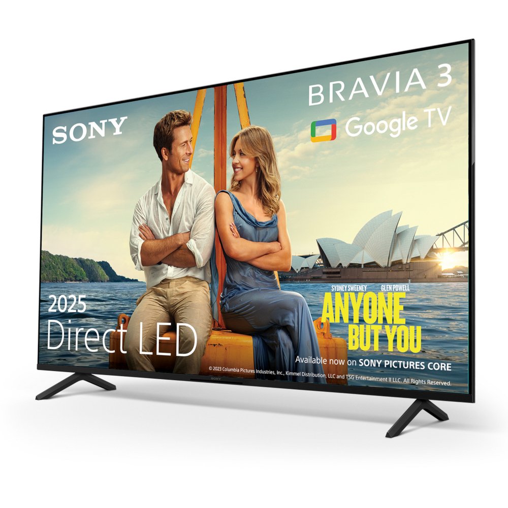 Sony K50S38BP.UKA BRAVIA 3 50" LED Smart Television, 4K Ultra HD, Black, E Rated