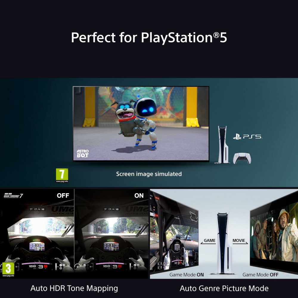 Sony K55S38BP.UKA BRAVIA 3 55" LED Smart Television, 4K Ultra HD, Black, F Rated