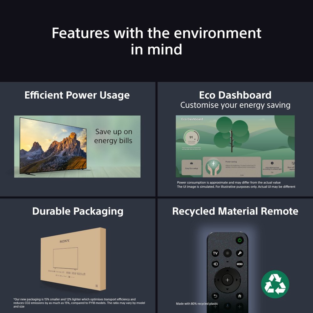 Sony K55S38BP.UKA BRAVIA 3 55" LED Smart Television, 4K Ultra HD, Black, F Rated