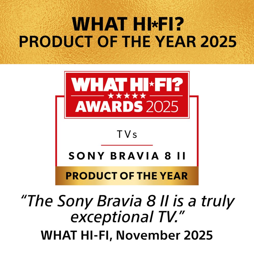 Sony K55XR8M25BP.UKA BRAVIA 8 II 55" OLED Smart Television, 4K Ultra HD, Black, F Rated