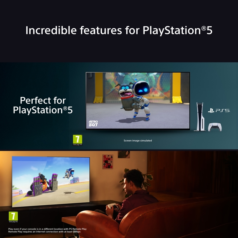 Sony K65XR55BP.UKA BRAVIA 5 65" Mini LED Smart Television, 4K Ultra HD, Black, D Rated