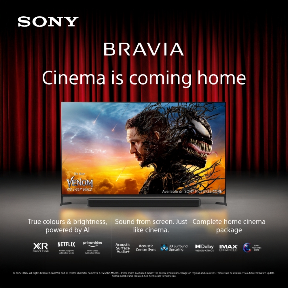 Sony K85XR55BP.UKA BRAVIA 5 85" Mini LED Smart Television, 4K Ultra HD, Black, C Rated