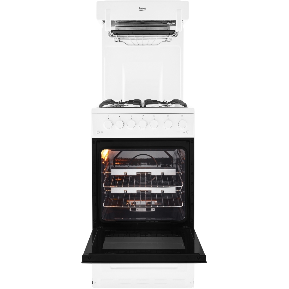 Beko KA52NEW Gas Cooker with High Level Grill, White, A Rated