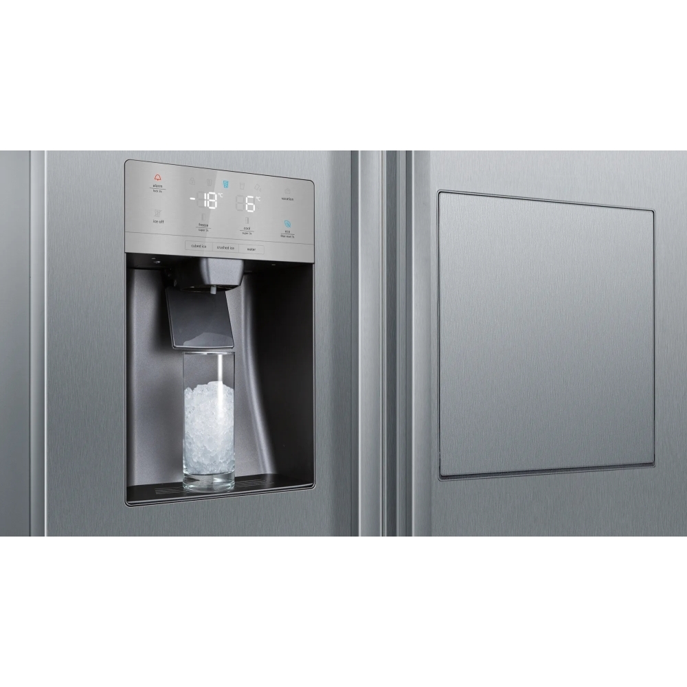 Siemens KA93GAIDP iQ500 American Fridge Freezer,  Plumbed, Stainless Steel, D Rated