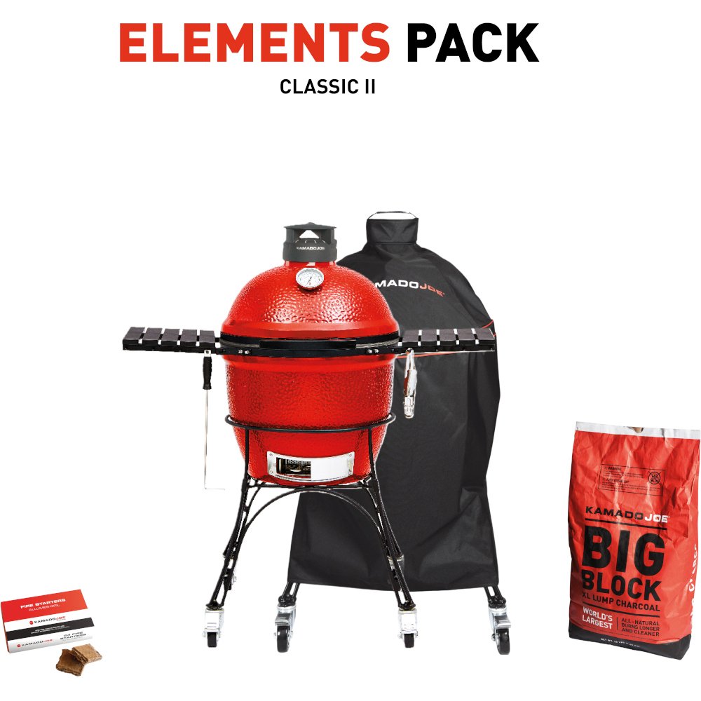 Kamado Joe Classic II with Elements Pack, Red