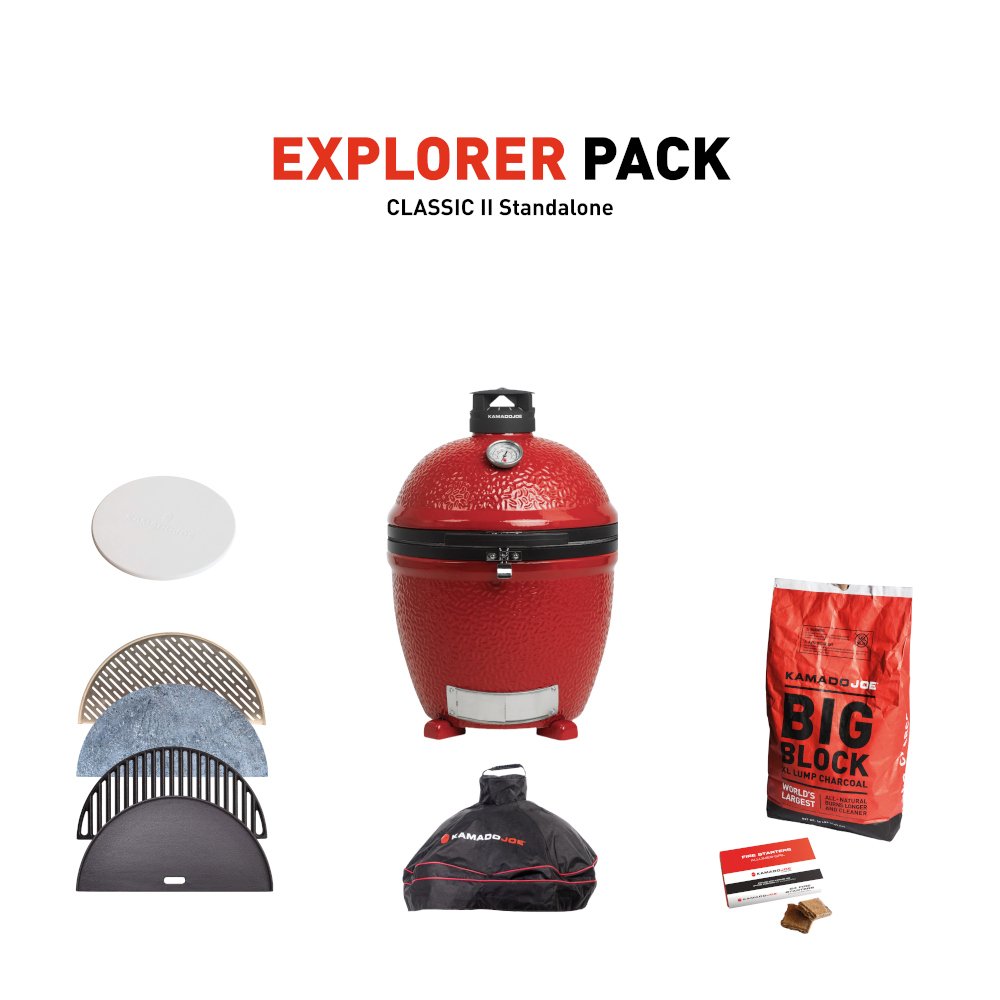 Kamado Joe Classic II Stand-Alone with Explorer Pack