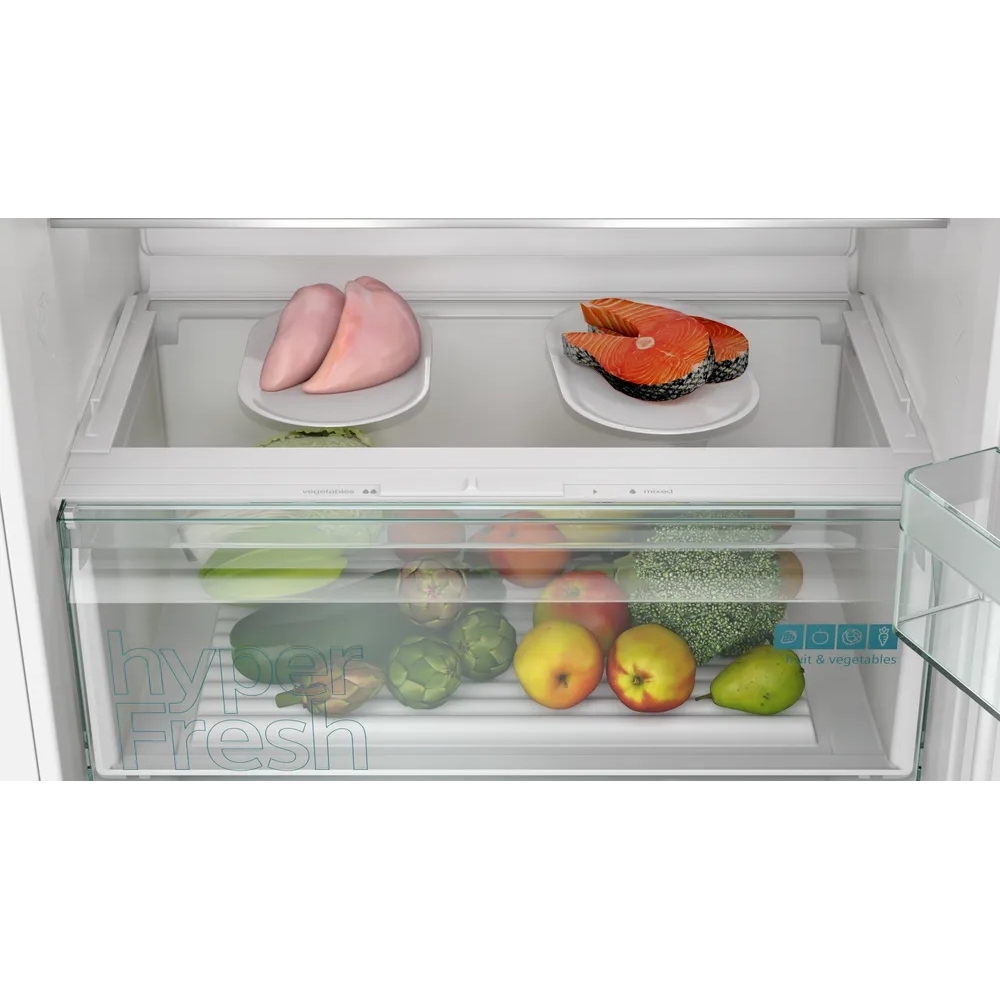 Siemens KB96NNSE0 iQ100 No Frost Integrated Fridge Freezer, Sliding Hinge, 70/30, E Rated