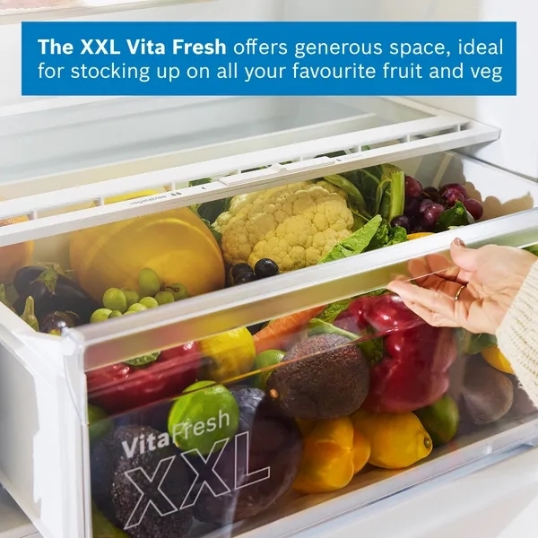 Bosch KBN96NSE1G Series 2 No Frost Integrated Fridge Freezer, Sliding Hinge, 70/30, E Rated