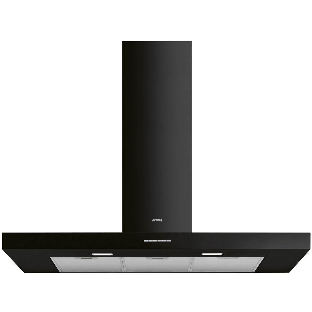 Smeg KBT110BL 110cm Chimney Cooker Hood, Black, A Rated