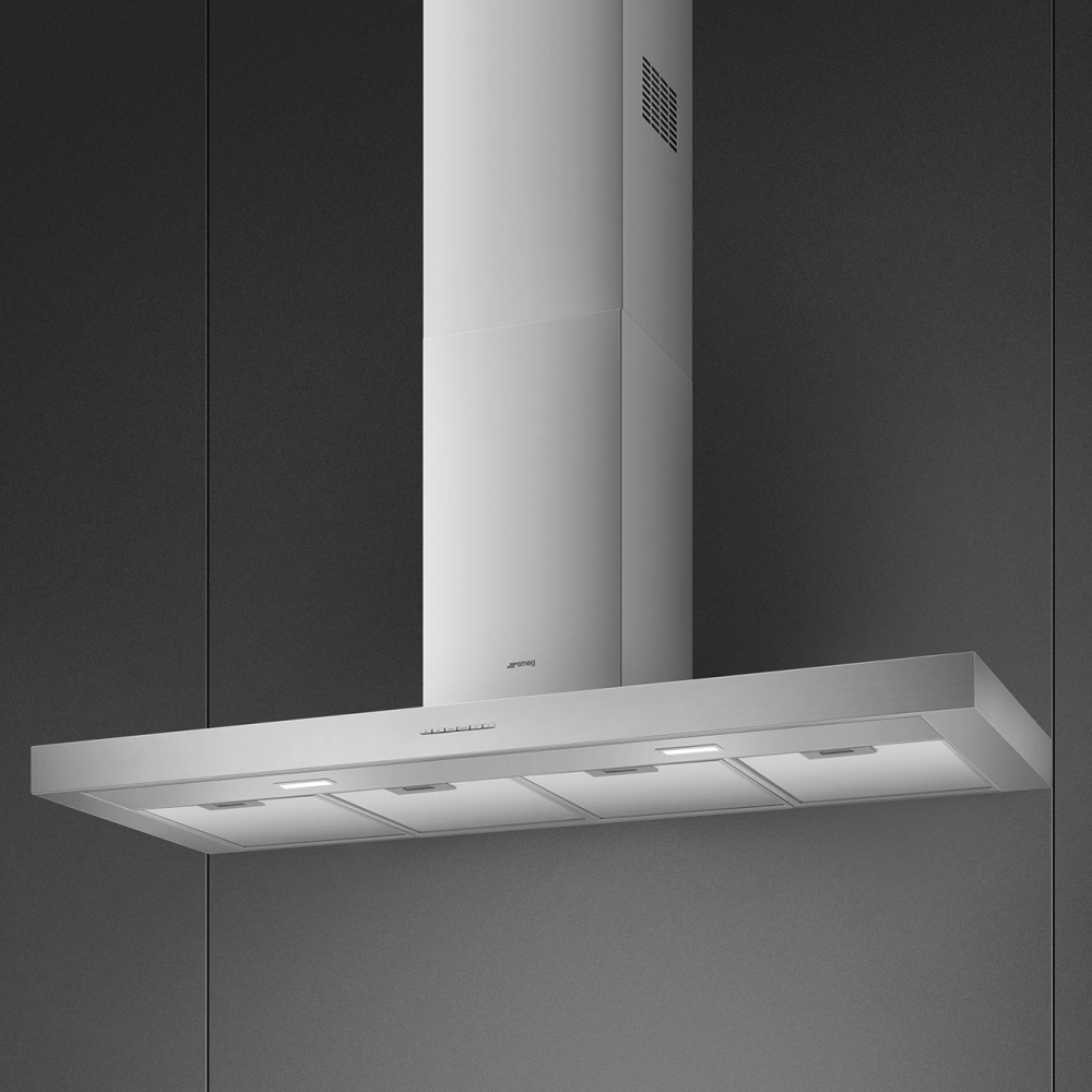 Smeg KBT1200XE 120cm Chimney Cooker Hood, Stainless Steel, A Rated