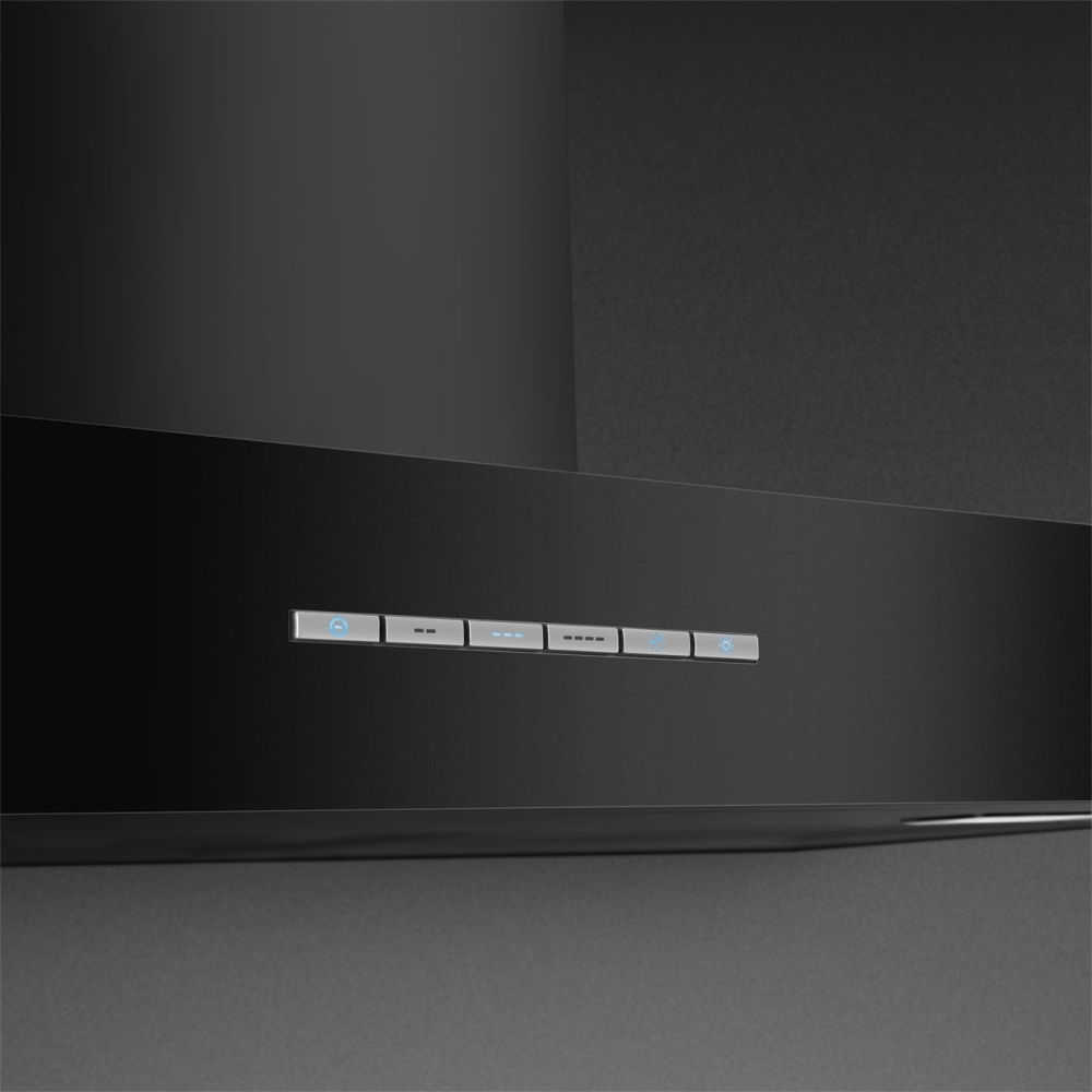 Smeg KBT600BL 60cm Chimney Cooker Hood, Black, A Rated
