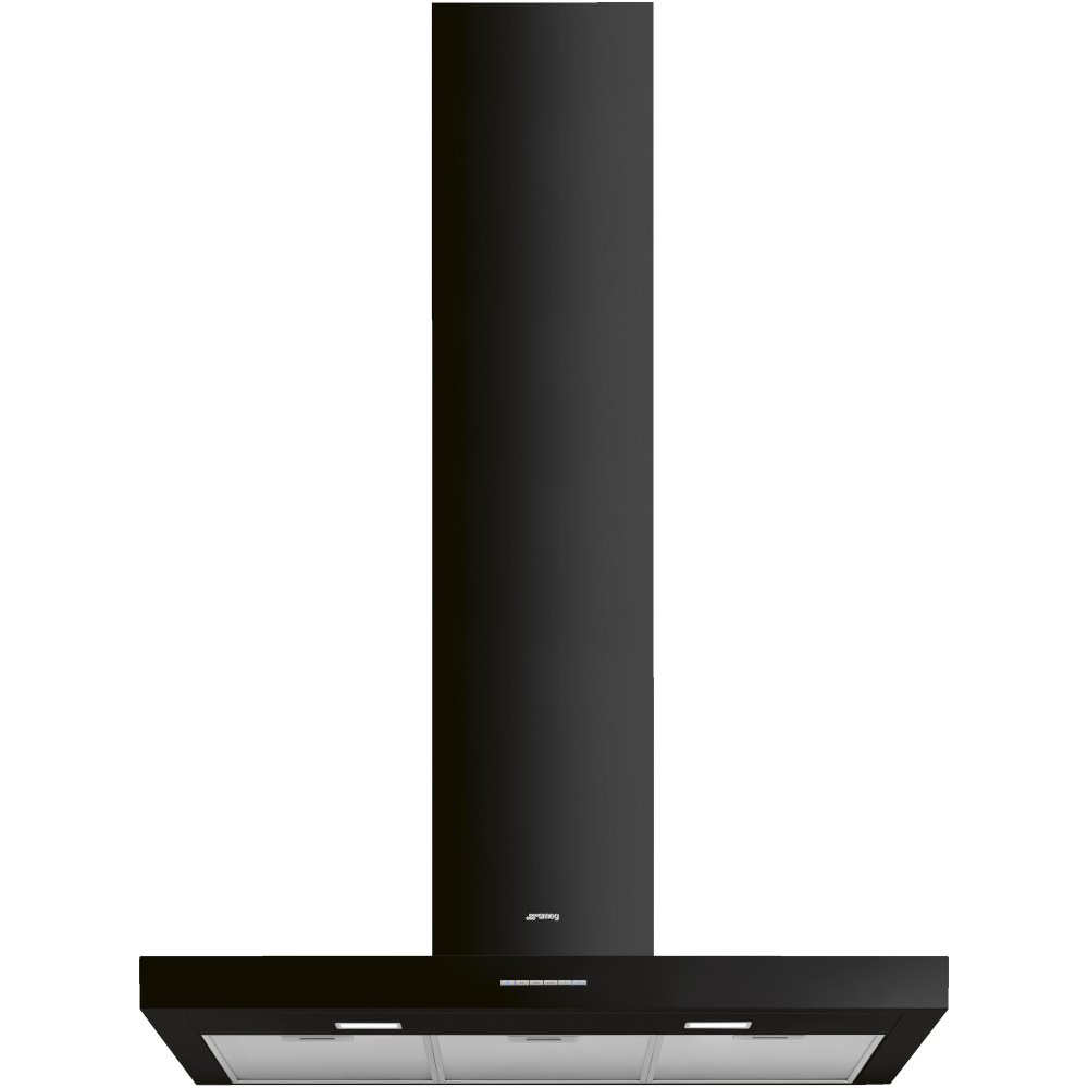 Smeg KBT900BL 90cm Chimney Cooker Hood, Black, A Rated