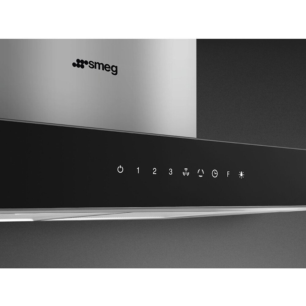 Smeg KBT9L4VN 90cm Chimney Cooker Hood, Stainless Steel, A Rated