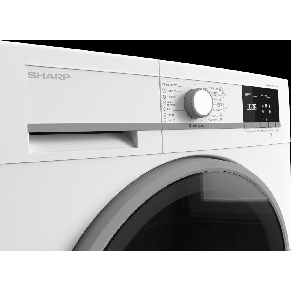 Buy Sharp KDGCB8S7GW9 Condenser Tumble Dryer White Marks Electrical