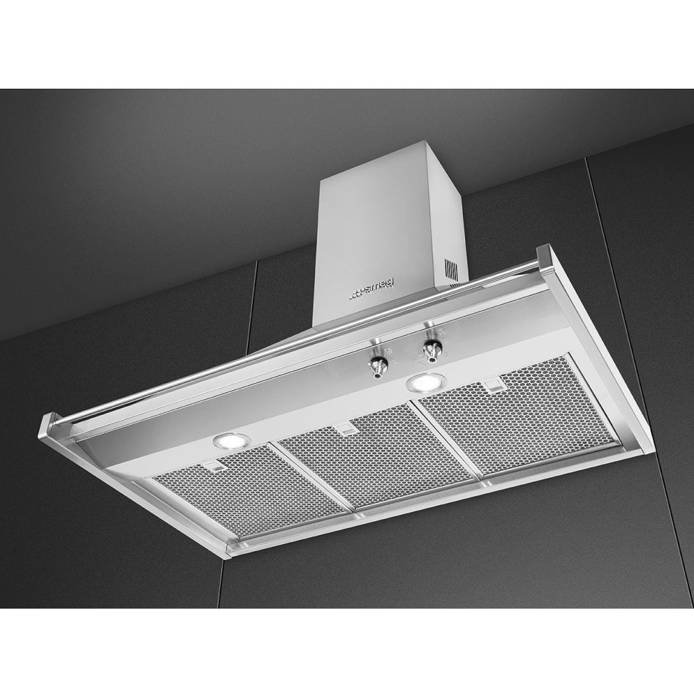 Smeg KD90HXE Opera 90cm Chimney Cooker Hood, Stainless Steel, A+ Rated