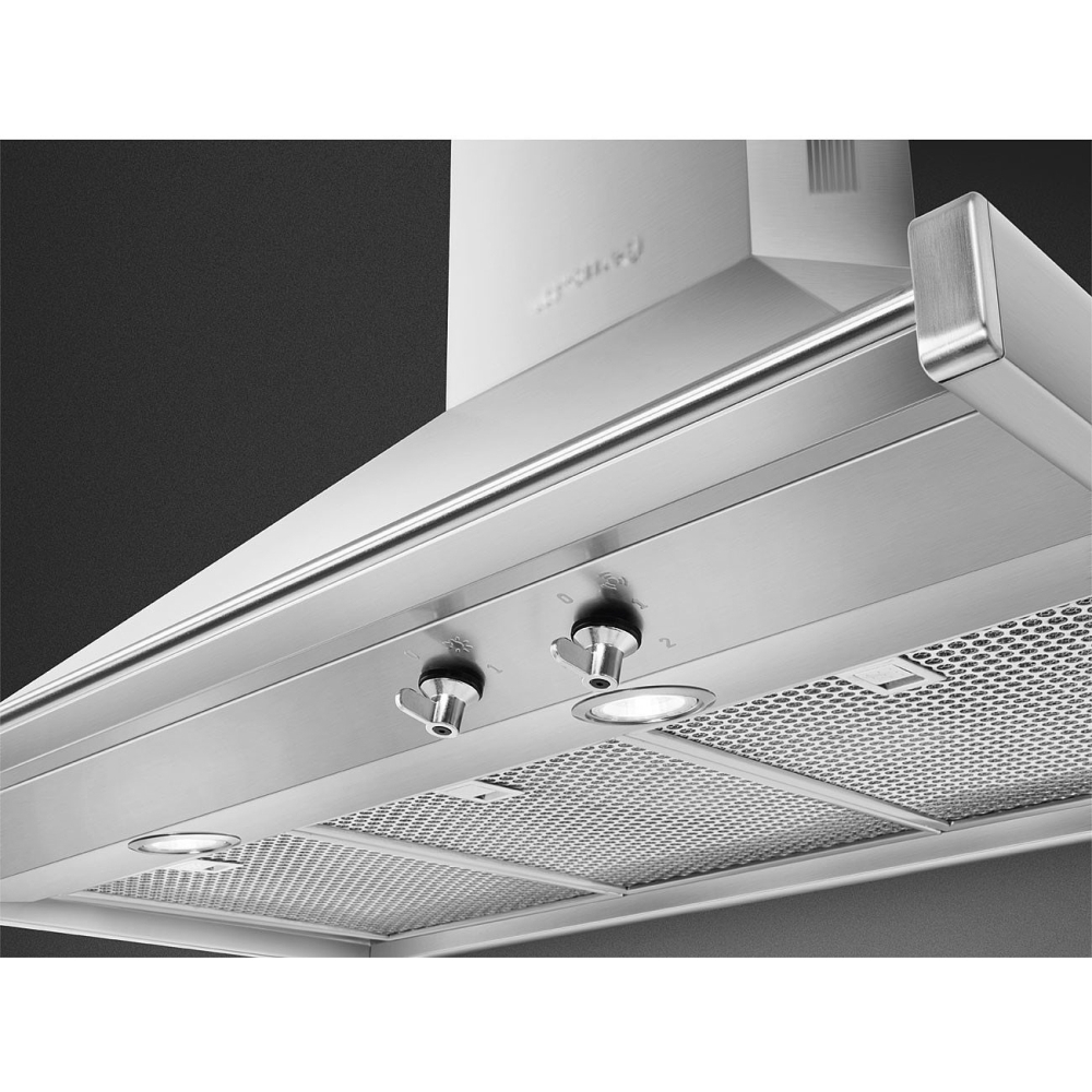 Smeg KD90HXE Opera 90cm Chimney Cooker Hood, Stainless Steel, A+ Rated