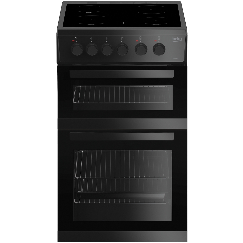 Beko KDC5422AK Ceramic Electric Cooker with Separate Grill, Black, A Rated