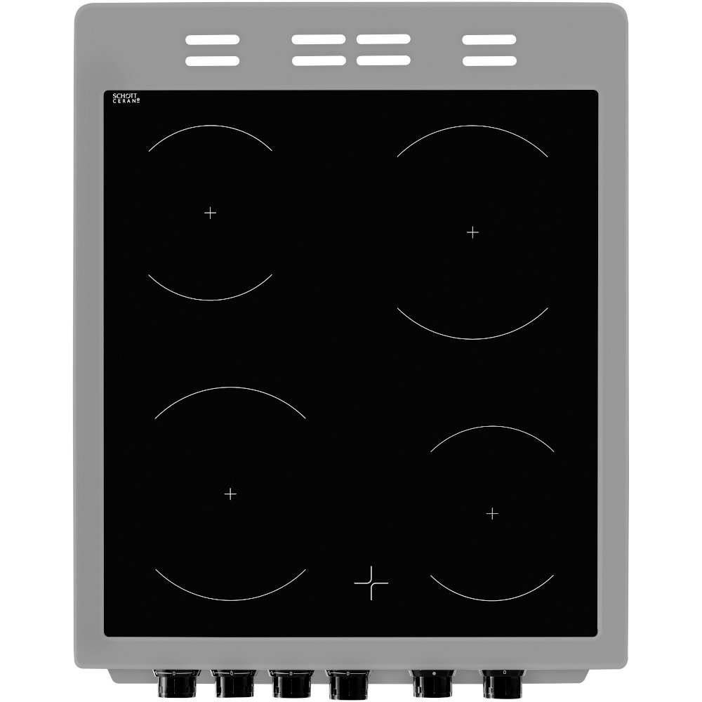 Beko KDC5422AS Ceramic Electric Cooker with Separate Grill, Silver, A Rated