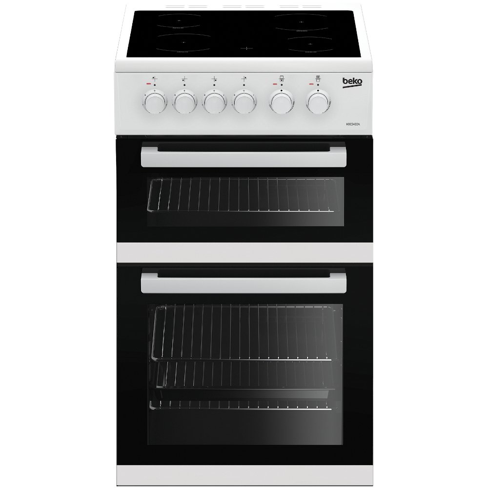 Beko KDC5422AW Ceramic Electric Cooker with Separate Grill, White, A Rated