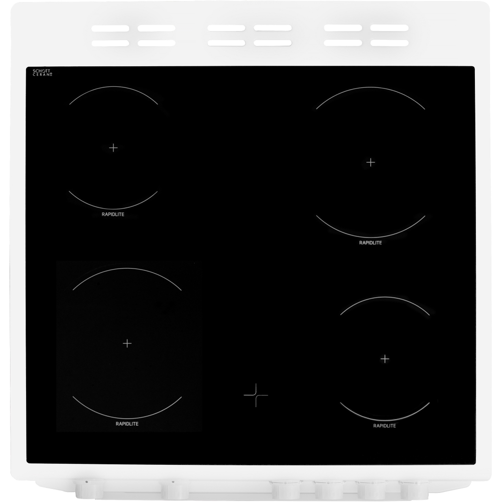 Beko KDC611W Ceramic Electric Cooker with Double Oven, White, A Rated