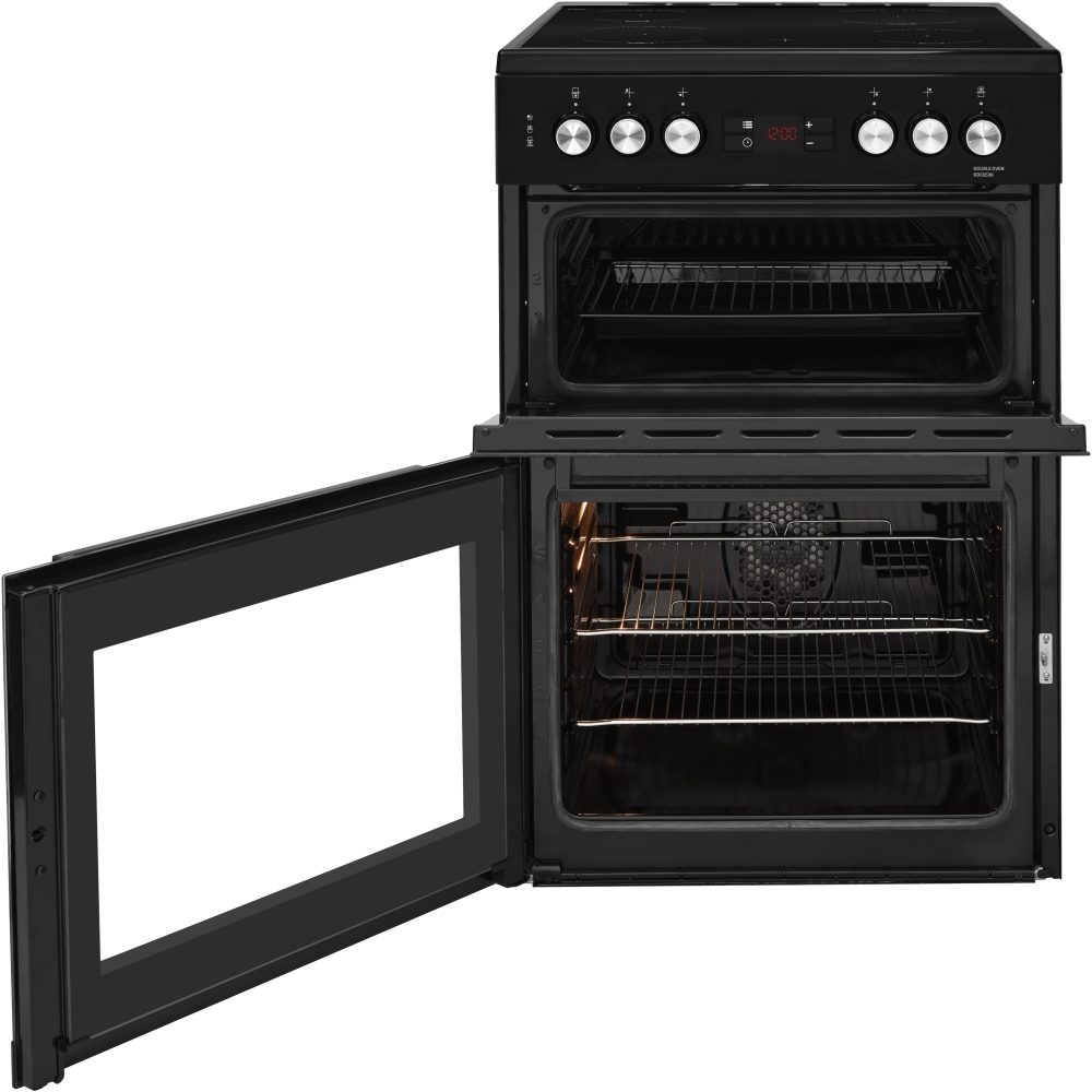 Beko KDC653K Ceramic Electric Cooker with Double Oven, Black, A Rated