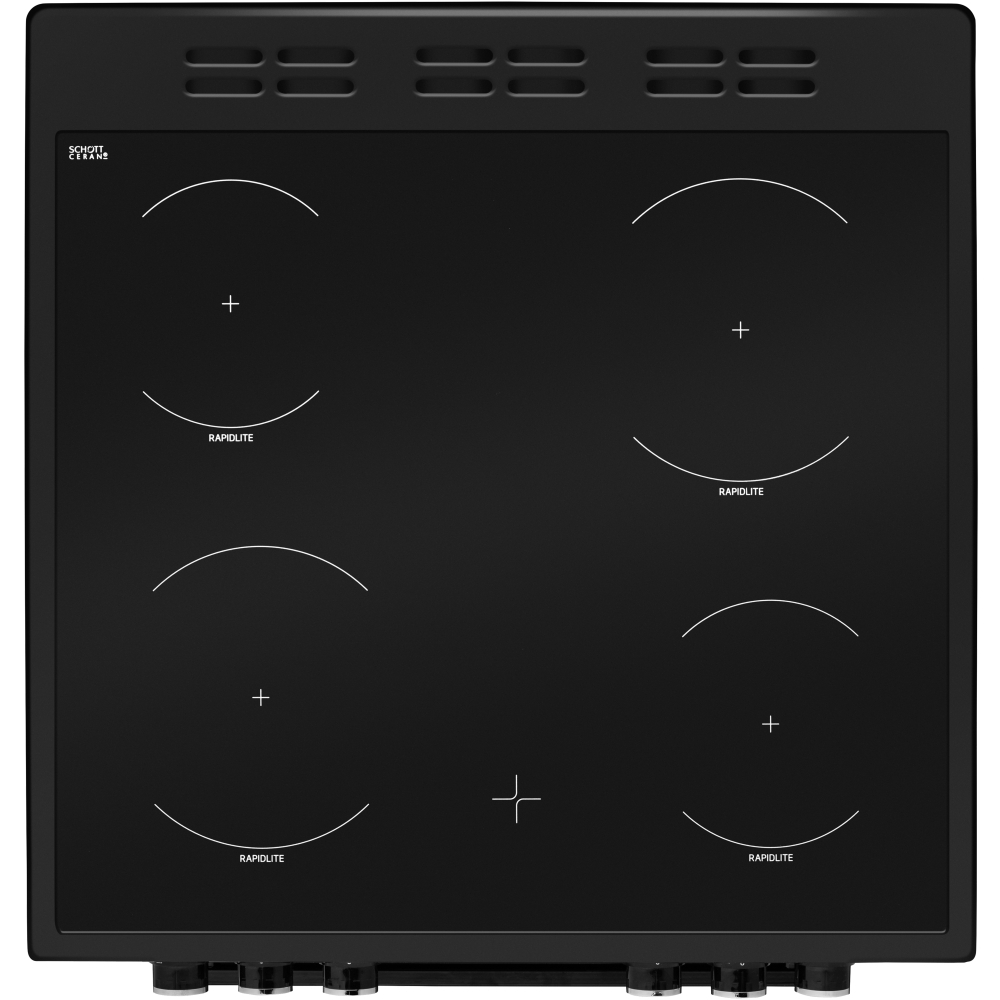 Beko KDC653K Ceramic Electric Cooker with Double Oven, Black, A Rated