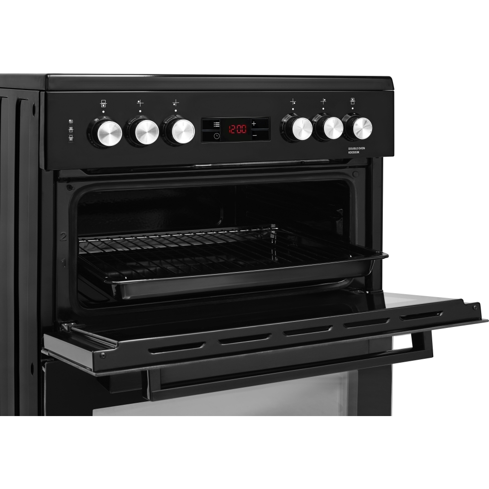 Beko KDC653K Ceramic Electric Cooker with Double Oven, Black, A Rated